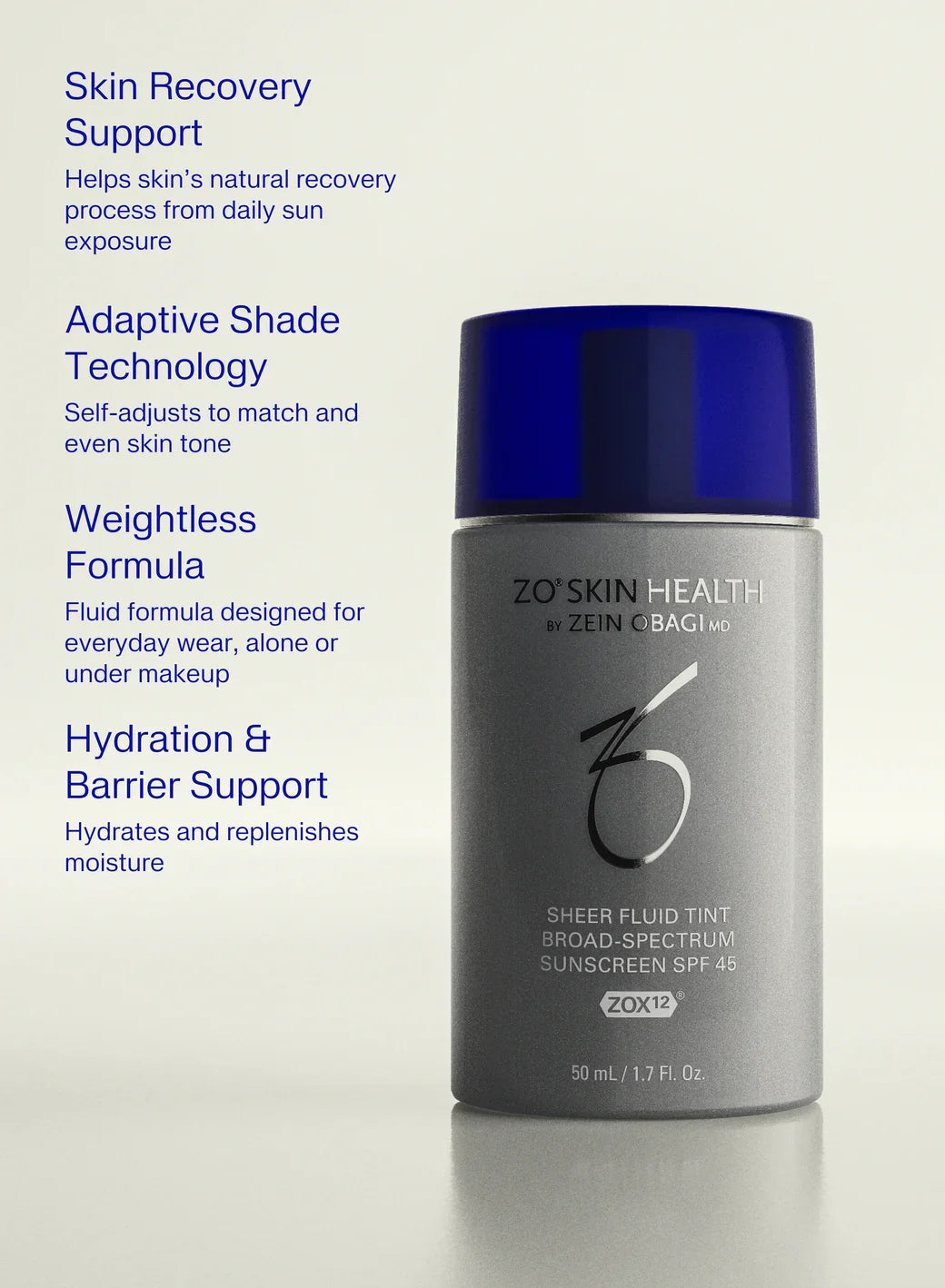 ZO® SKIN HEALTH Sheer Fluid Tint Broad Spectrum SPF 45- 50 ml / 1.7 oz. (Medium Tan)