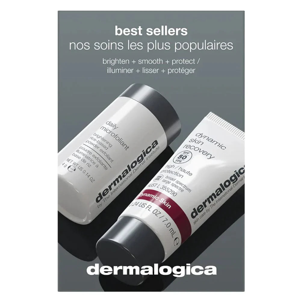 Dermalogica Best Sellers Kit: daily microfoliant 4g, dynamic skin recovery 7ml